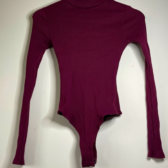 Lulu's Burgundy Long Sleeve Bodysuit - Picture 11 of 11